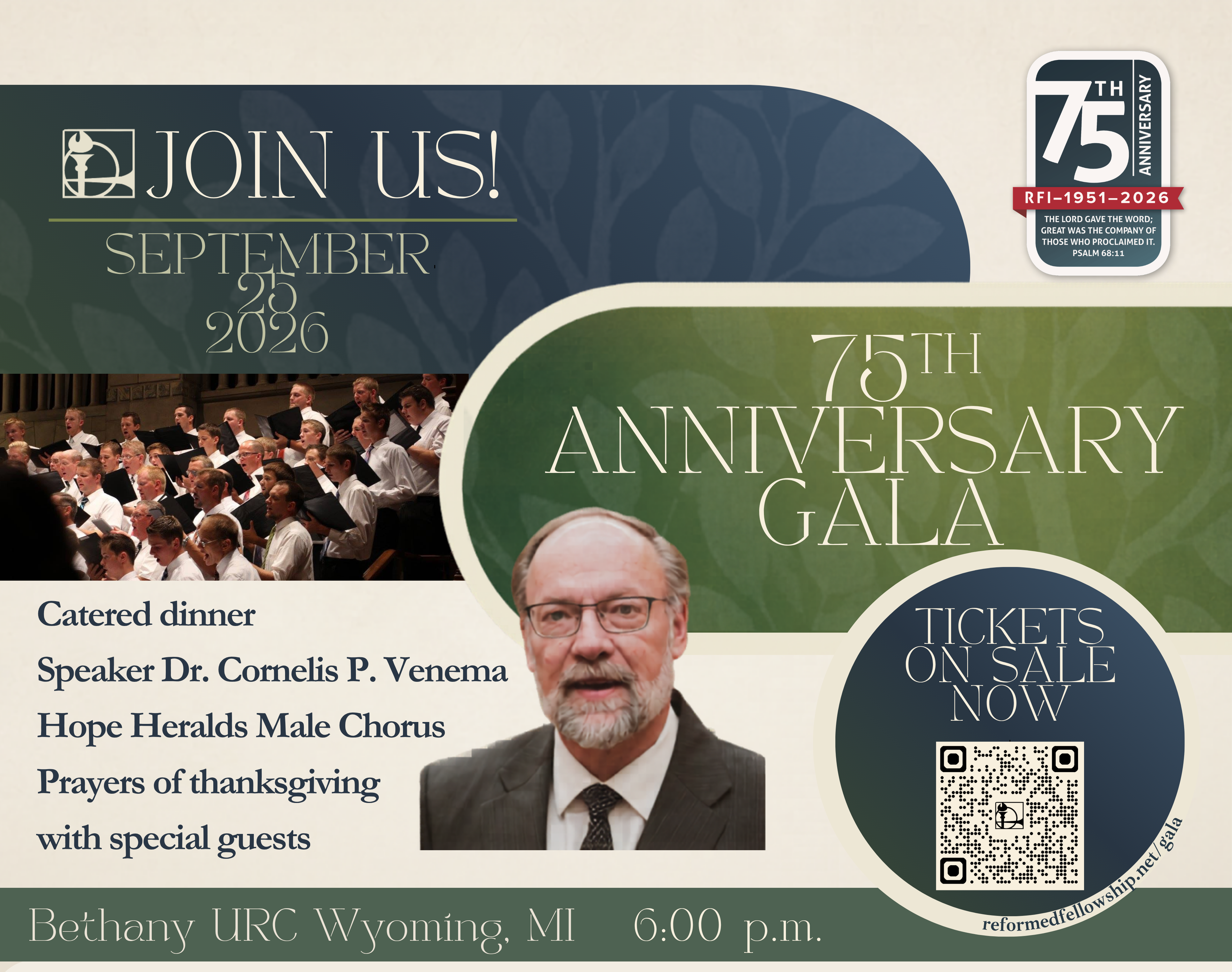 75th Anniversary Dinner Gala - Save the Date!