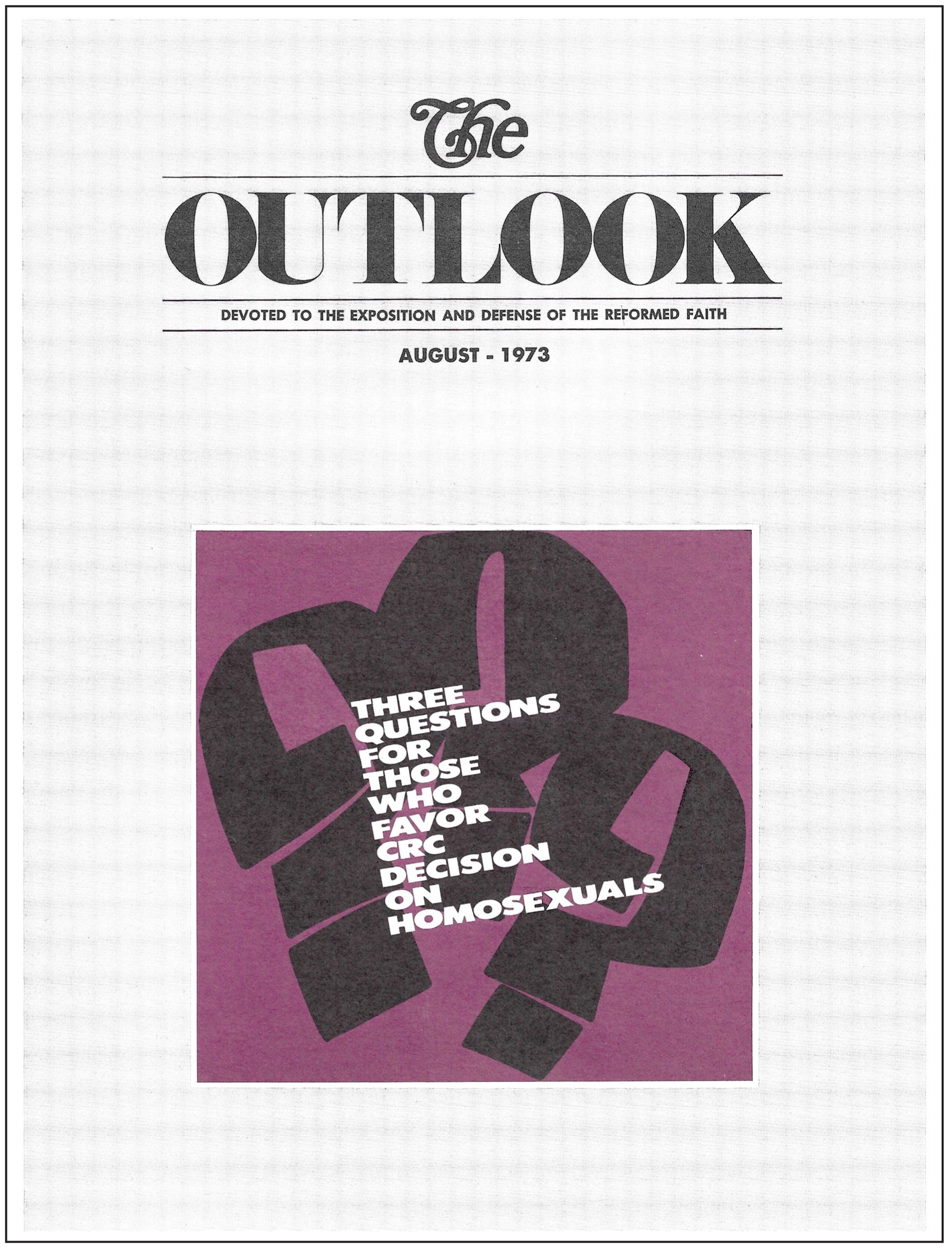 1973-08 August Outlook Digital - Volume 23, Issue 8